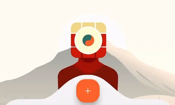 Маскот tTravel Me — мінімалістичний персонаж із кубічною головою у стані спокою.